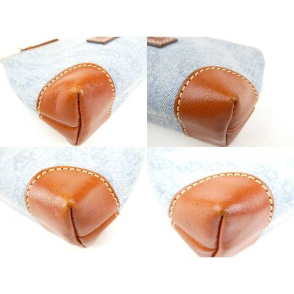 Dooney & Bourke Denim & Leather Coin Purse Pouch - Picture 11 of 14